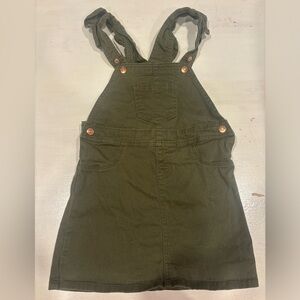 BCBG Girls Olive Green Overall Dress